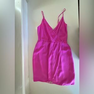 Lavender Brown hot pink mini dress
